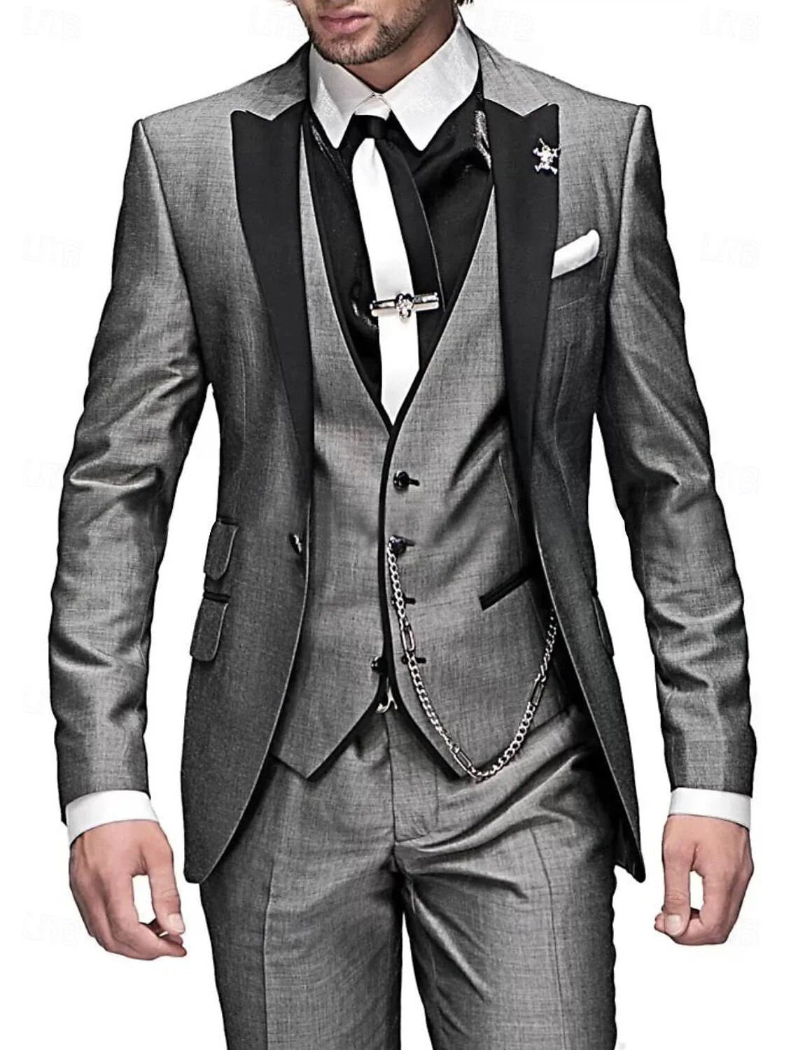 Lightweight men's linen suit set – tailored blazer, vest, trousers, for business and wedding events - Image 6