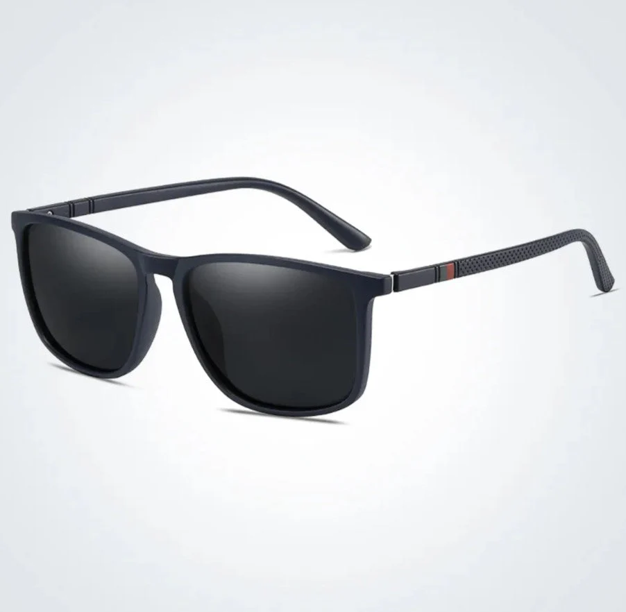 Lightweight men's polarized sunglasses – classic square design, plastic-metal blend, for summer 2025 - Image 4