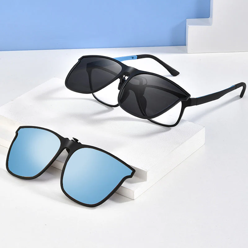 Lightweight men's polarized sunglasses clip – flexible design, magnesium alloy, ideal for outdoor activities - Image 2