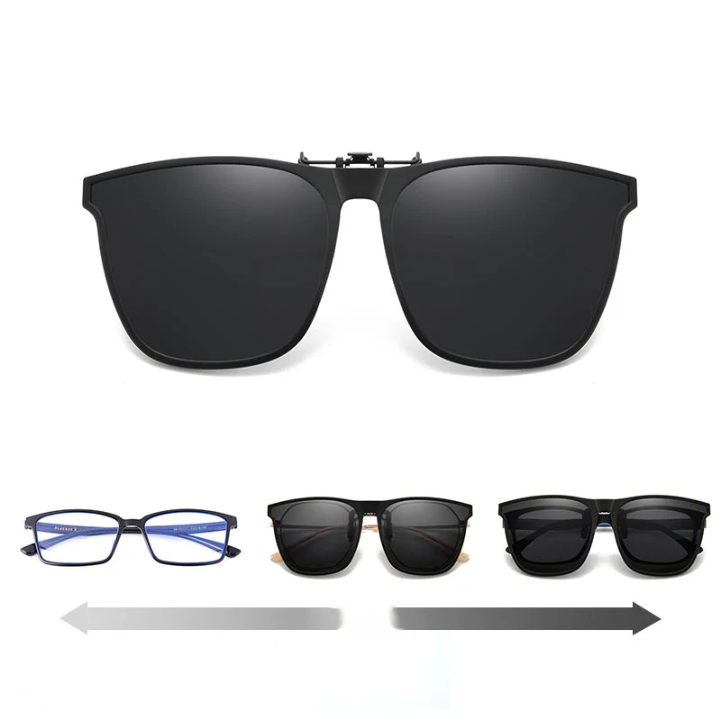 Lightweight men's polarized sunglasses clip – flexible design, magnesium alloy, ideal for outdoor activities - Image 3