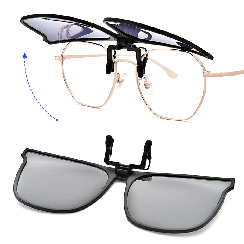 Lightweight men's polarized sunglasses clip – flexible design, magnesium alloy, ideal for outdoor activities - Image 5