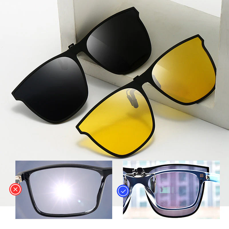 Lightweight men's polarized sunglasses clip – flexible design, magnesium alloy, ideal for outdoor activities - Image 6