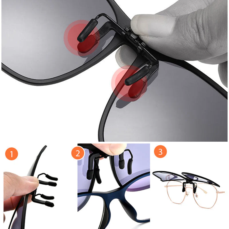 Lightweight men's polarized sunglasses clip – flexible design, magnesium alloy, ideal for outdoor activities - Image 7