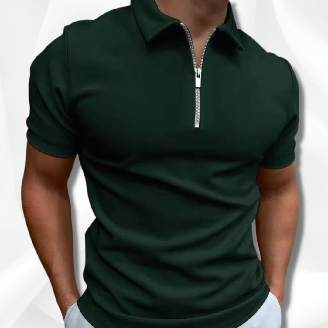 Lightweight men's polo shirt – classic cut, cotton, for casual and office wear - Image 5