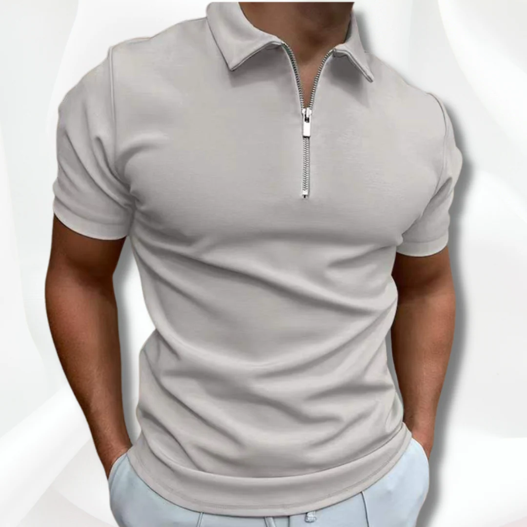 Lightweight men's polo shirt – classic cut, cotton, for casual and office wear - Image 6