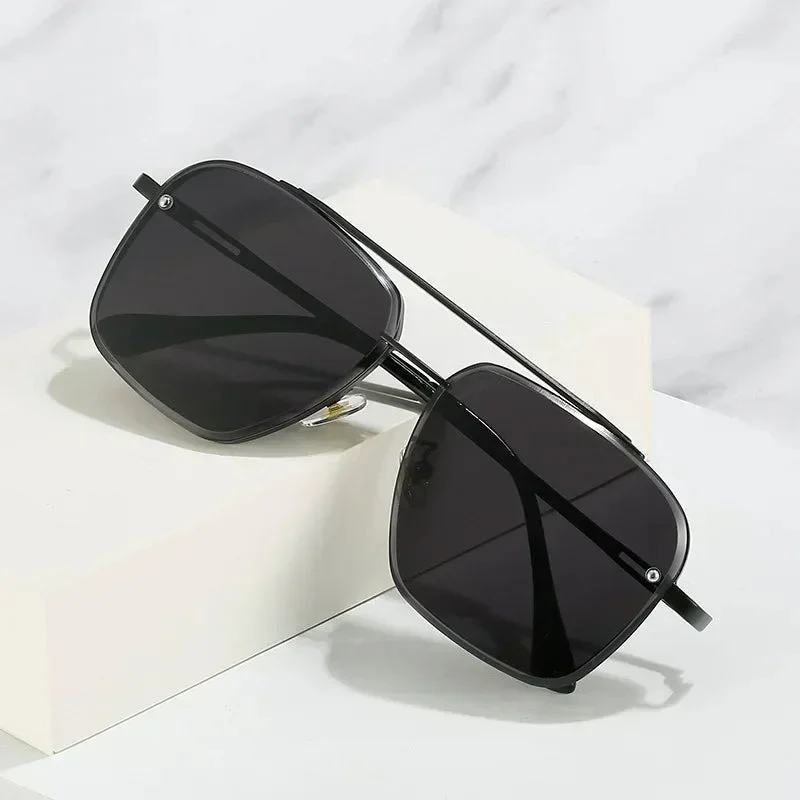Lightweight men’s square aviator sunglasses – UV400 protection, for everyday wear - Image 6