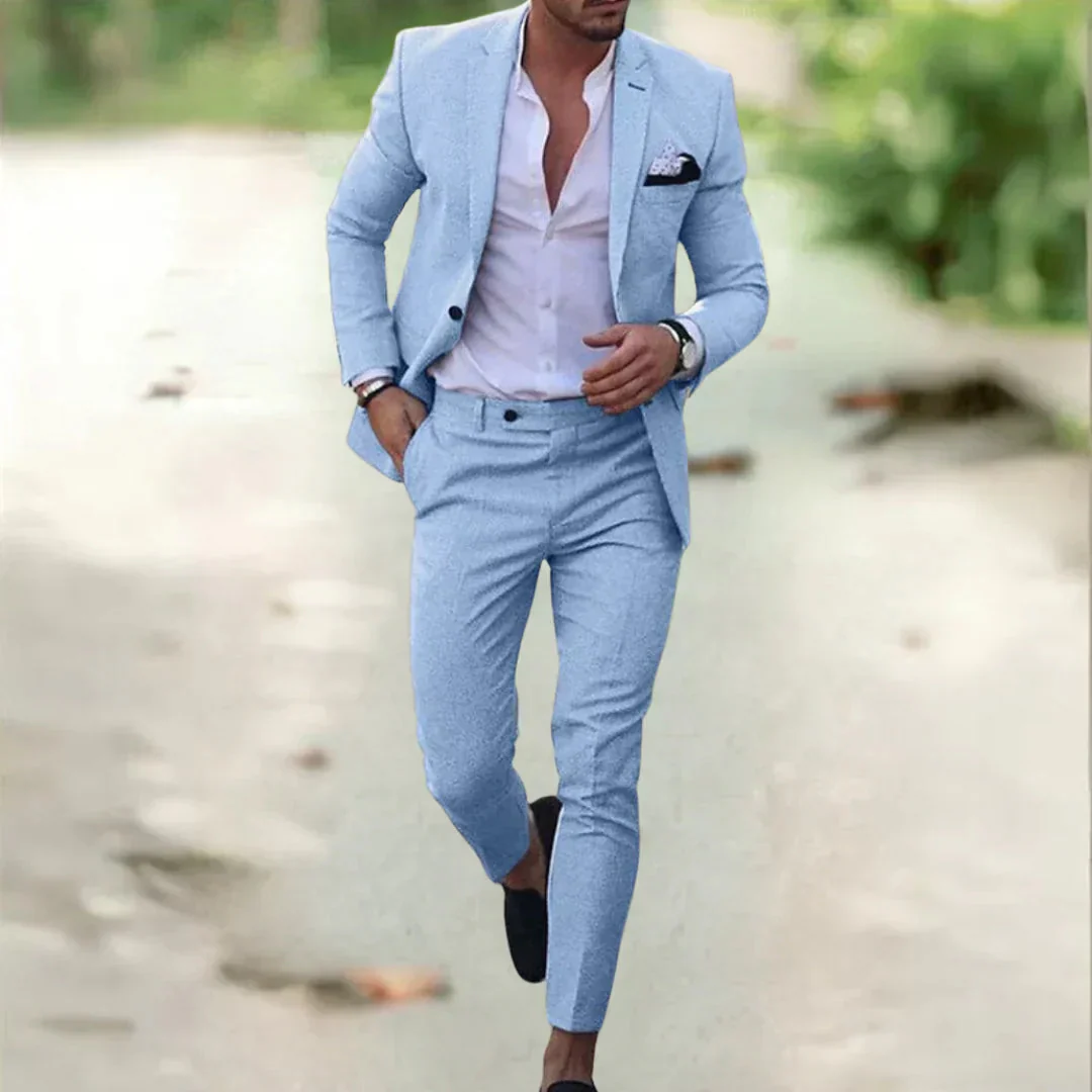 Lightweight men's suit – breathable fabric, tailored fit, for summer weddings or outdoor events - Image 3