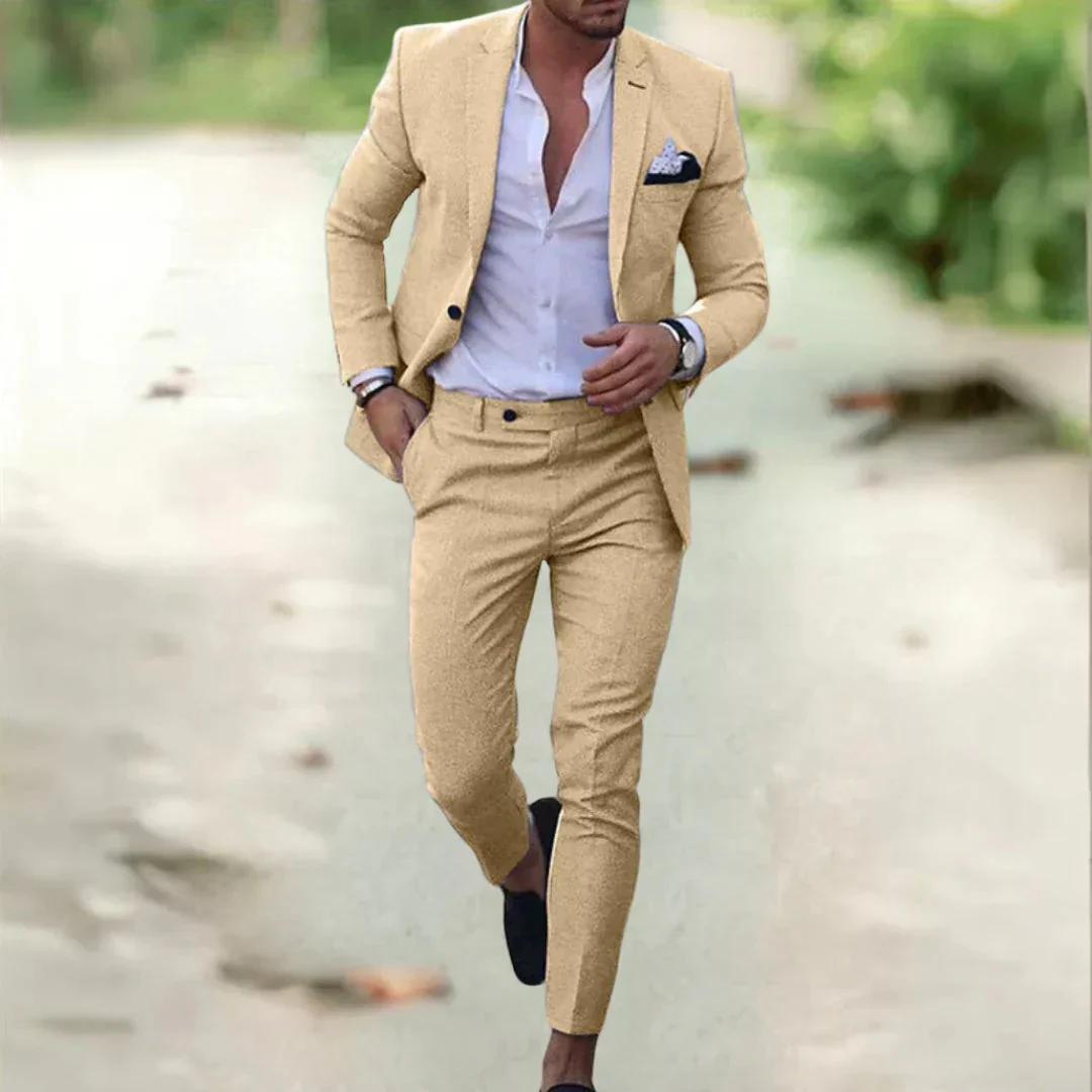 Lightweight men's suit – breathable fabric, tailored fit, for summer weddings or outdoor events - Image 4