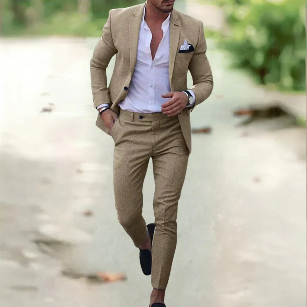 Lightweight men's suit – breathable fabric, tailored fit, for summer weddings or outdoor events - Image 5