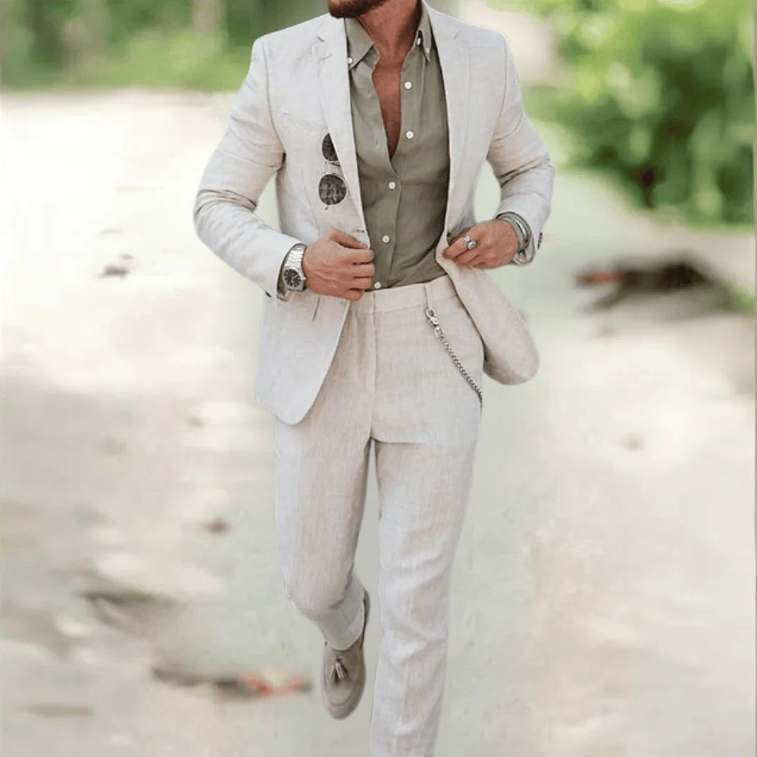 Lightweight men's suit – breathable fabric, tailored fit, for summer weddings or outdoor events - Image 7