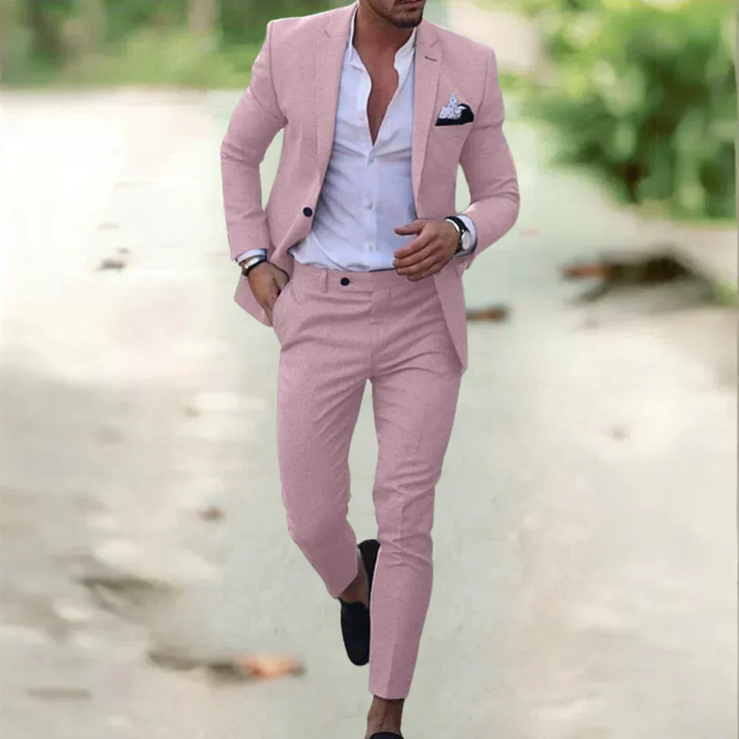 Lightweight men's suit – breathable fabric, tailored fit, for summer weddings or outdoor events - Image 8