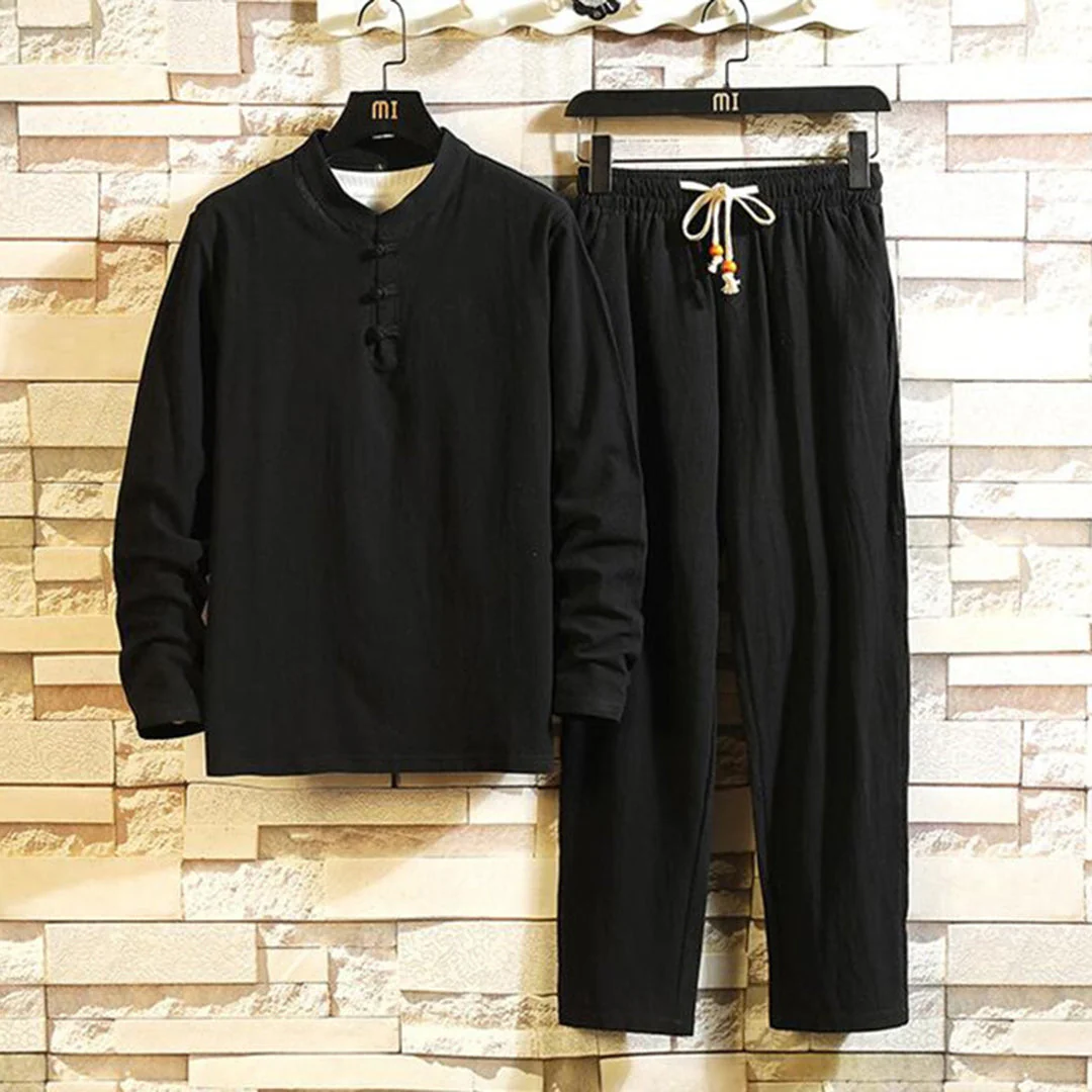 Lightweight men's summer outfit – casual fit, polyester, for leisure and travel