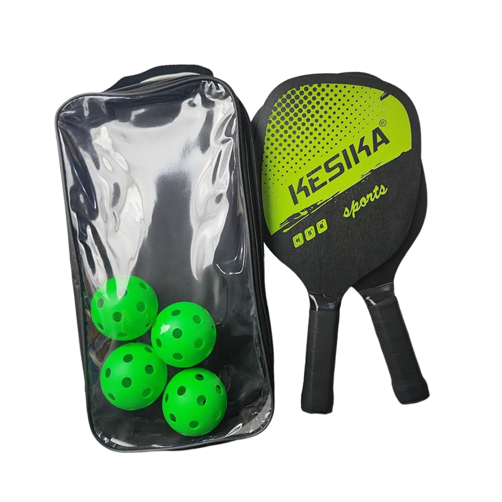 Lightweight Pickleball Paddle Set with 2 Rackets, 4 Balls, Storage Bag for Adults and Kids, High-Quality Wood Construction - Image 3