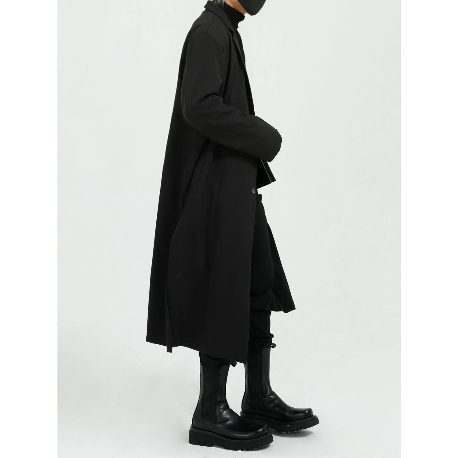 Lightweight Relaxed Men’s Overcoat - Long Polyester Spring - Image 2