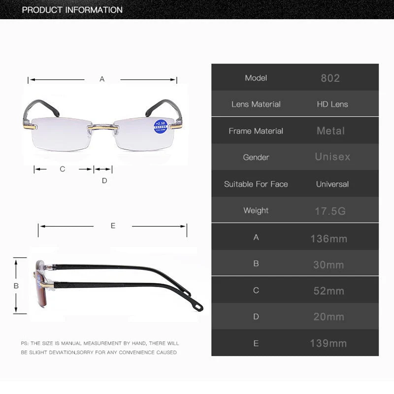 Lightweight unisex multifocal reading glasses – seamless transition, TR90 and titanium, for daily use and screen work - Image 4