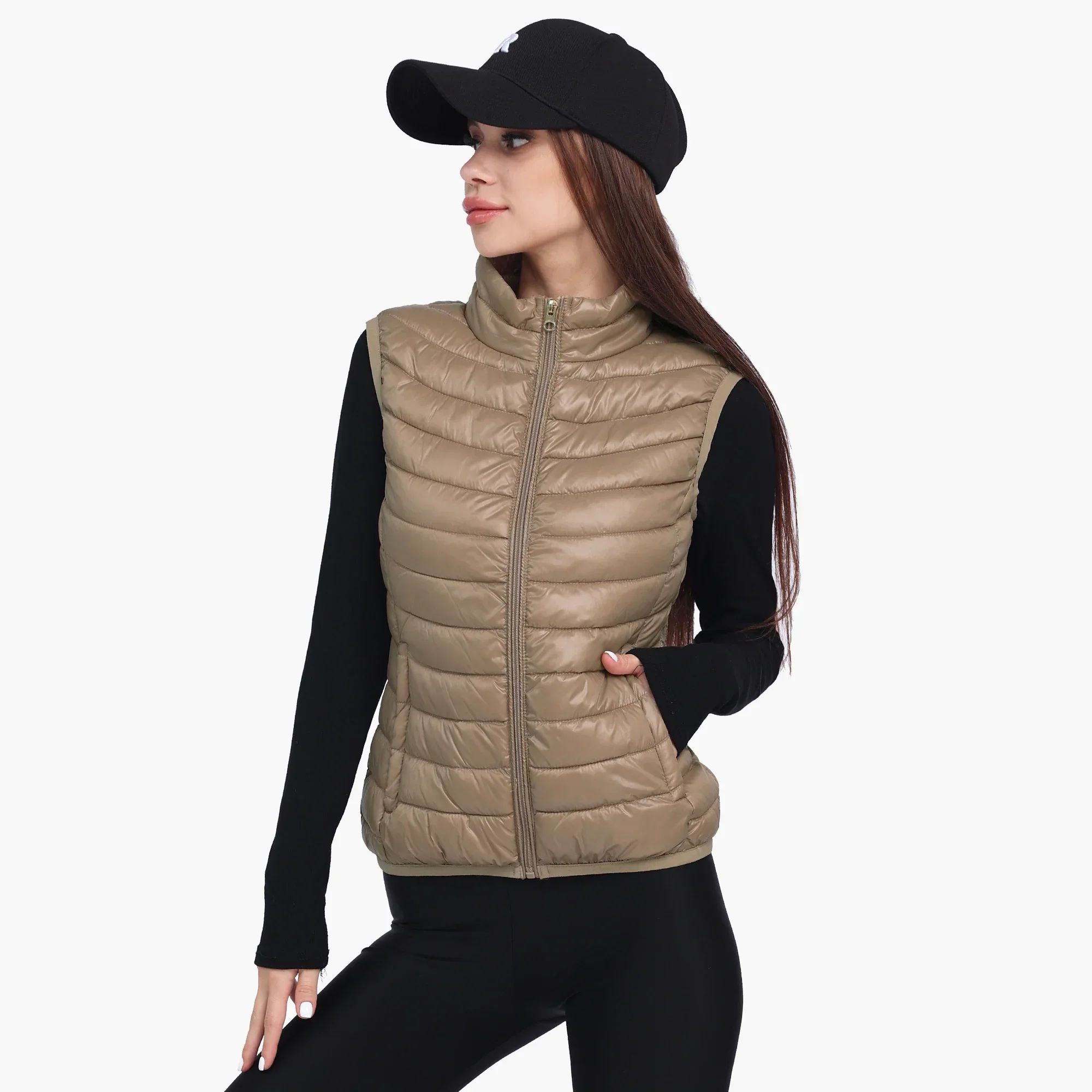 Lightweight Versatile Women's Puffer Vest - Sleeveless - Image 10
