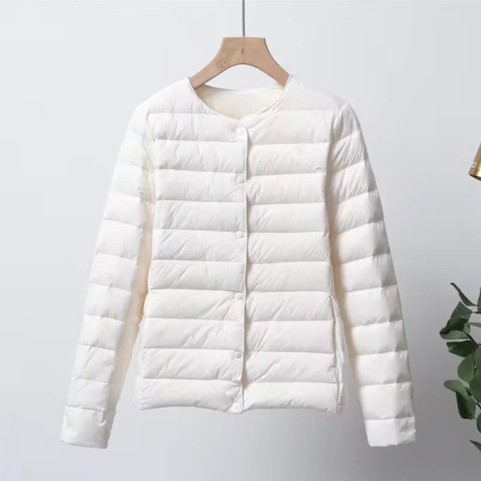 Lightweight Women Down Jacket - Cropped Boxy, Down, Layering