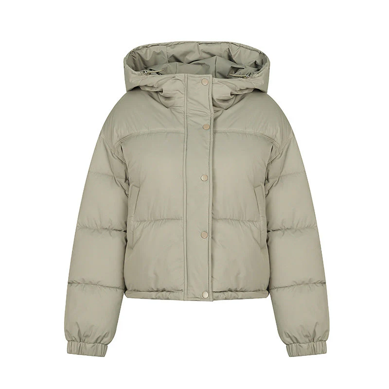 Lightweight Women Puffer Coat - Boxy Cotton Fill, Layering - Image 10