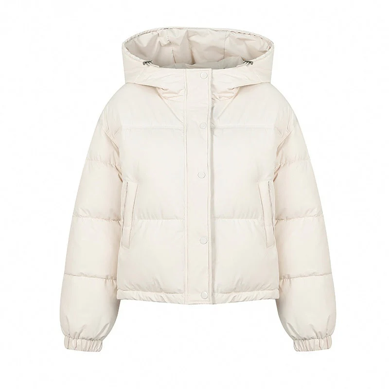 Lightweight Women Puffer Coat - Boxy Cotton Fill, Layering - Image 12