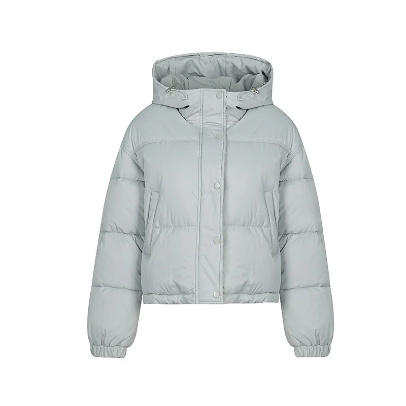 Lightweight Women Puffer Coat - Boxy Cotton Fill, Layering - Image 14