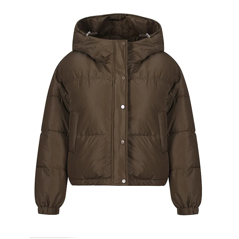 Lightweight Women Puffer Coat - Boxy Cotton Fill, Layering - Image 15