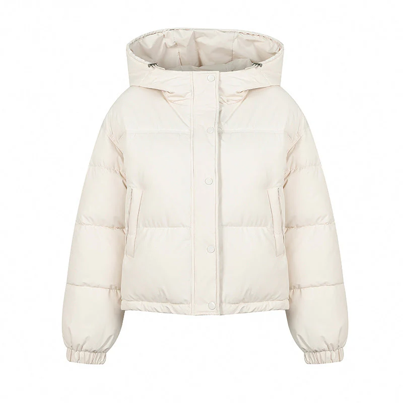 Lightweight Women Puffer Coat - Boxy Cotton Fill, Layering - Image 4