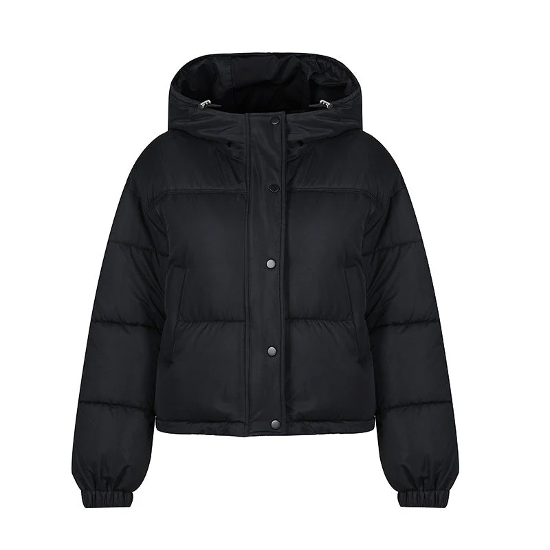 Lightweight Women Puffer Coat - Boxy Cotton Fill, Layering - Image 8