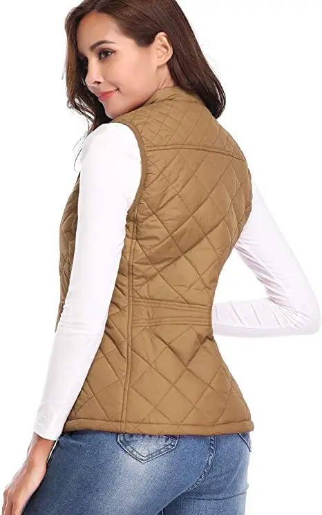Lightweight Women Quilted Vest - Stand Collar Cotton Winter - Image 10