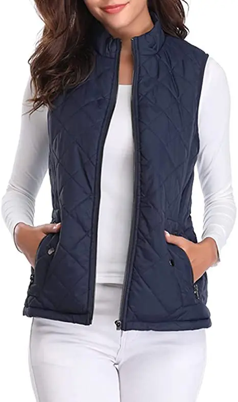 Lightweight Women Quilted Vest - Stand Collar Cotton Winter - Image 27