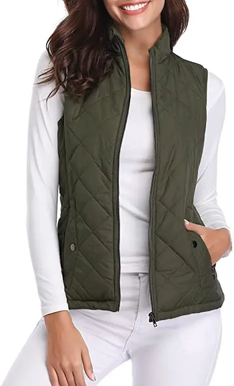 Lightweight Women Quilted Vest - Stand Collar Cotton Winter - Image 30