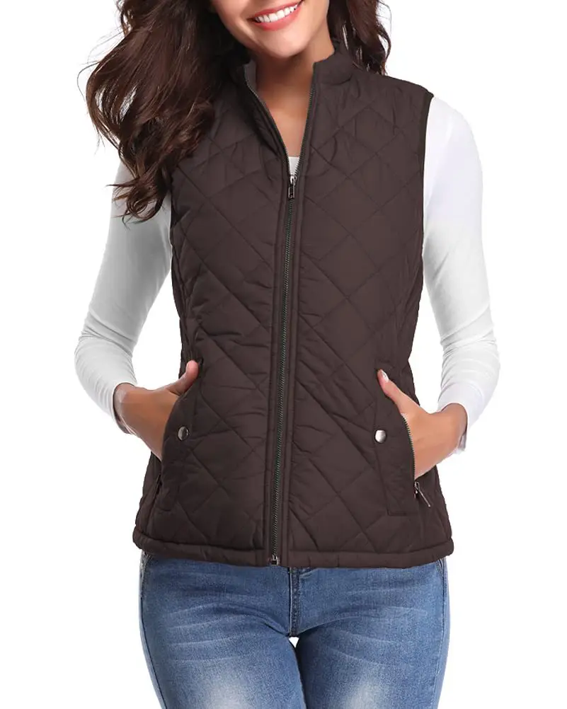 Lightweight Women Quilted Vest - Stand Collar Cotton Winter - Image 36