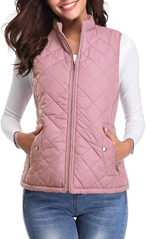Lightweight Women Quilted Vest - Stand Collar Cotton Winter - Image 38