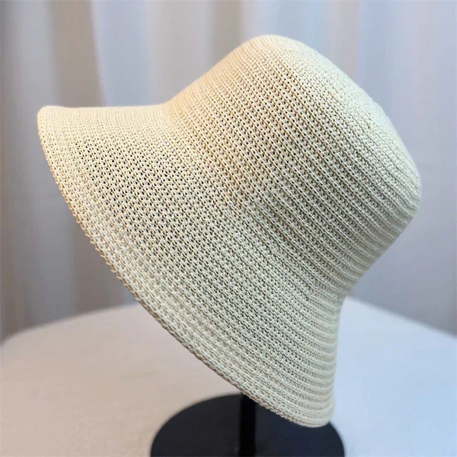 Lightweight Women's Bucket Hat - Retro Straw, Summer - Image 10
