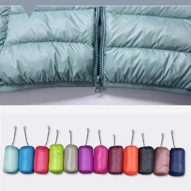 Lightweight Women’s Down Jacket - Hooded, Packable Travel - Image 5