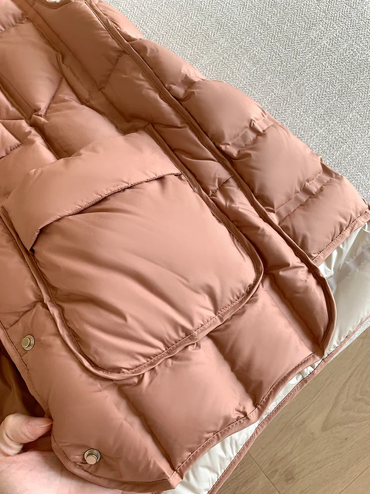 Lightweight Women’s Hooded Down Vest - Quilted Midlength - Image 24