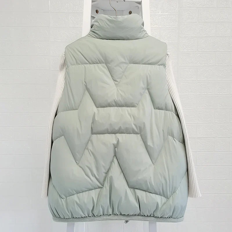 Lightweight Women’s Puffer Vest - Short Relaxed, Duck Down - Image 3