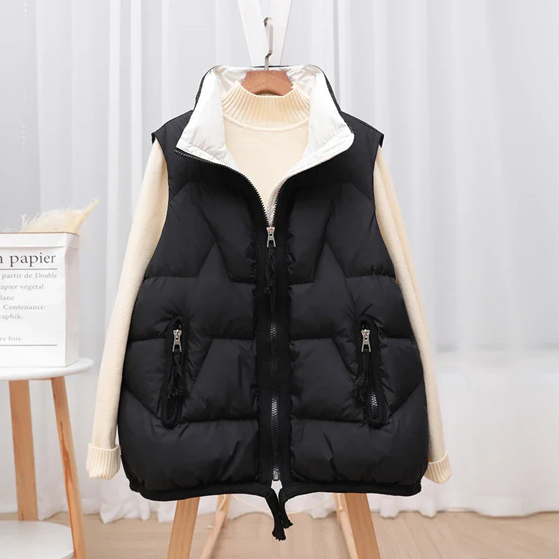 Lightweight Women’s Puffer Vest - Short Relaxed, Duck Down - Image 9