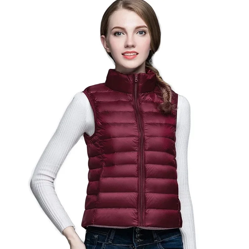 Lightweight Women's Sleeveless Vest - Quilted Nylon, Warm - Image 11