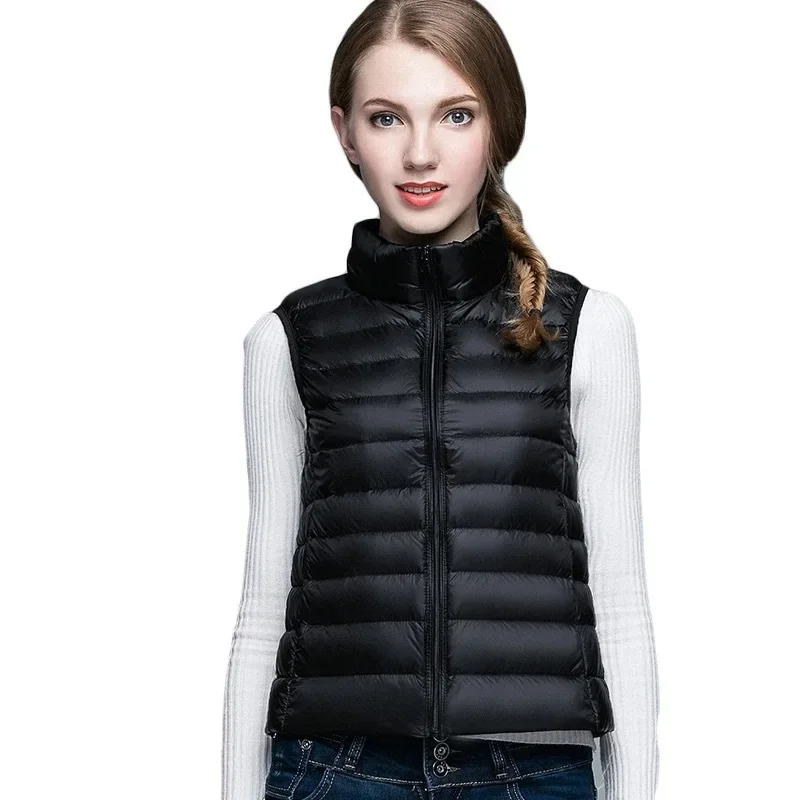 Lightweight Women's Sleeveless Vest - Quilted Nylon, Warm - Image 13