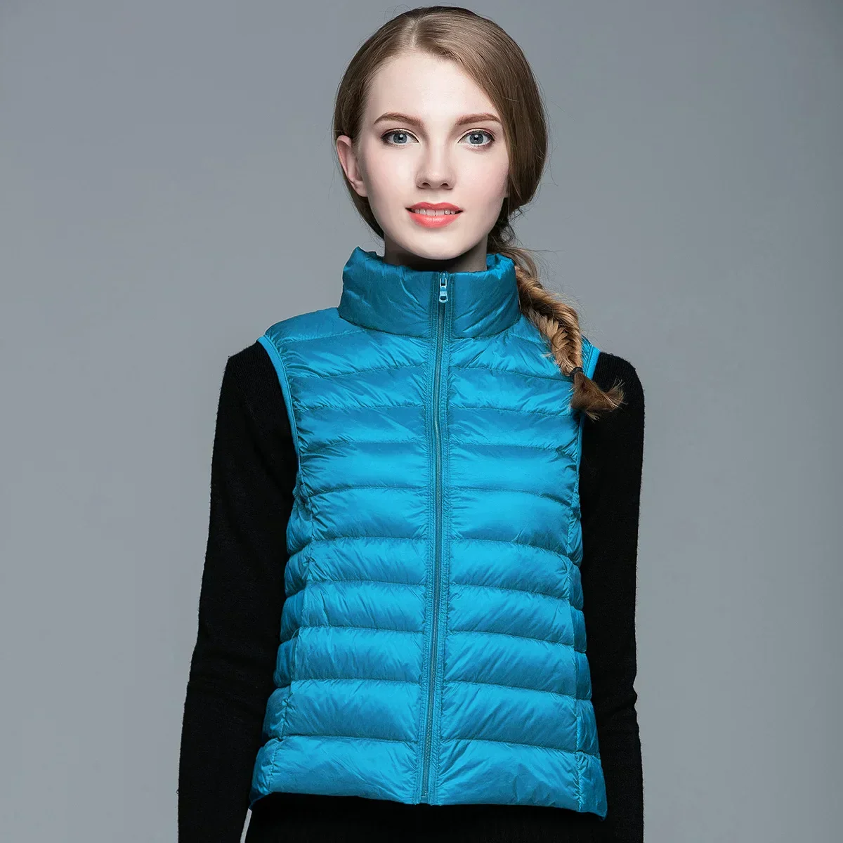 Lightweight Women's Sleeveless Vest - Quilted Nylon, Warm - Image 14