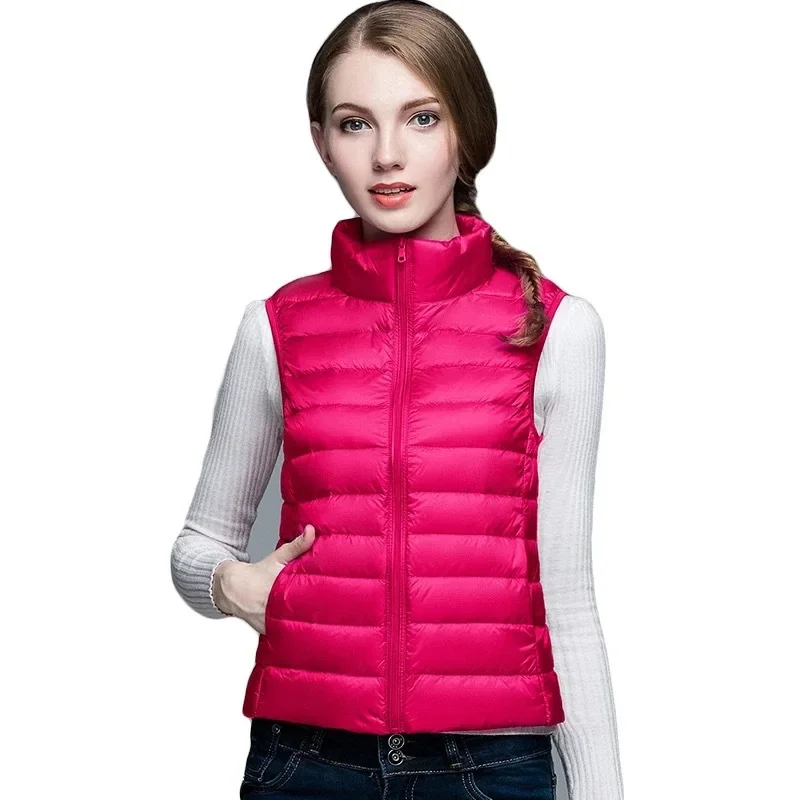 Lightweight Women's Sleeveless Vest - Quilted Nylon, Warm - Image 7