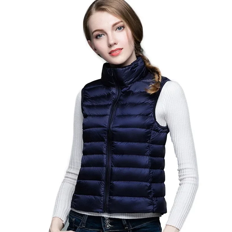 Lightweight Women's Sleeveless Vest - Quilted Nylon, Warm - Image 8