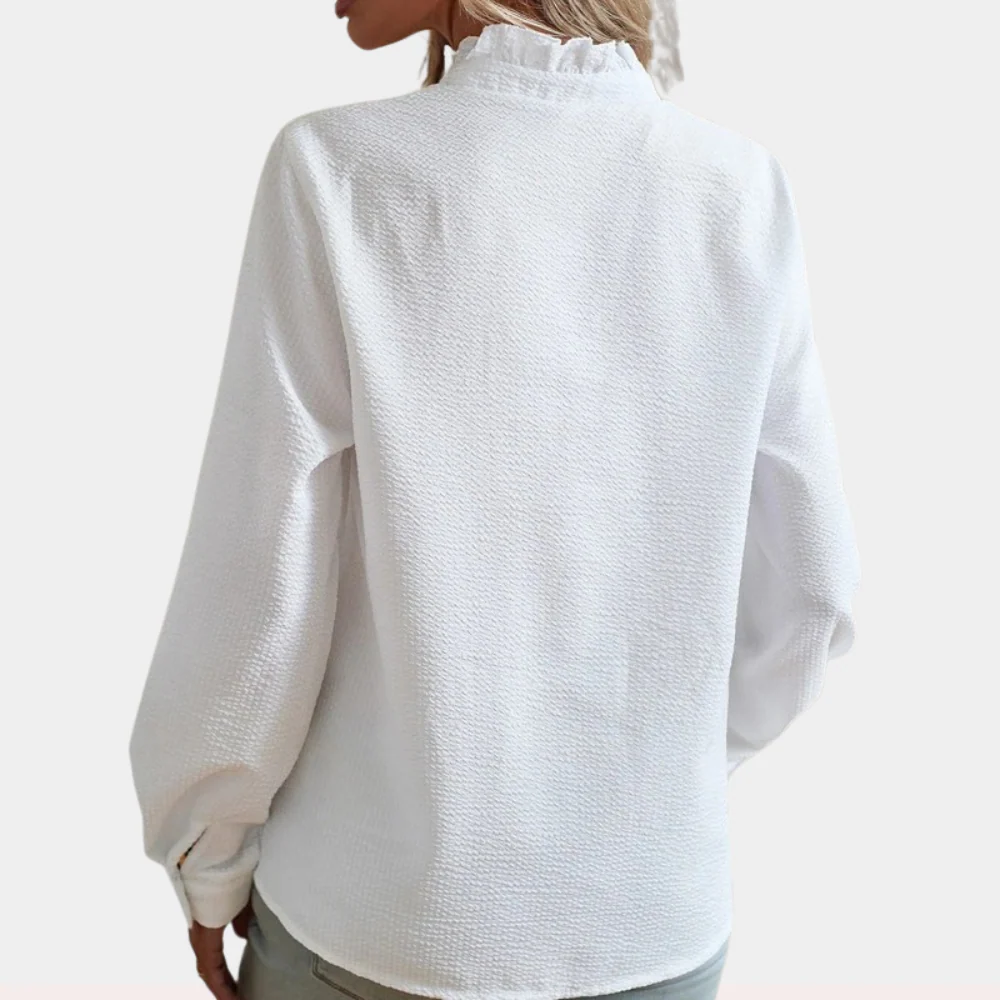 Lightweight women’s striped summer blouse – casual fit, polyester, for warm weather - Image 3