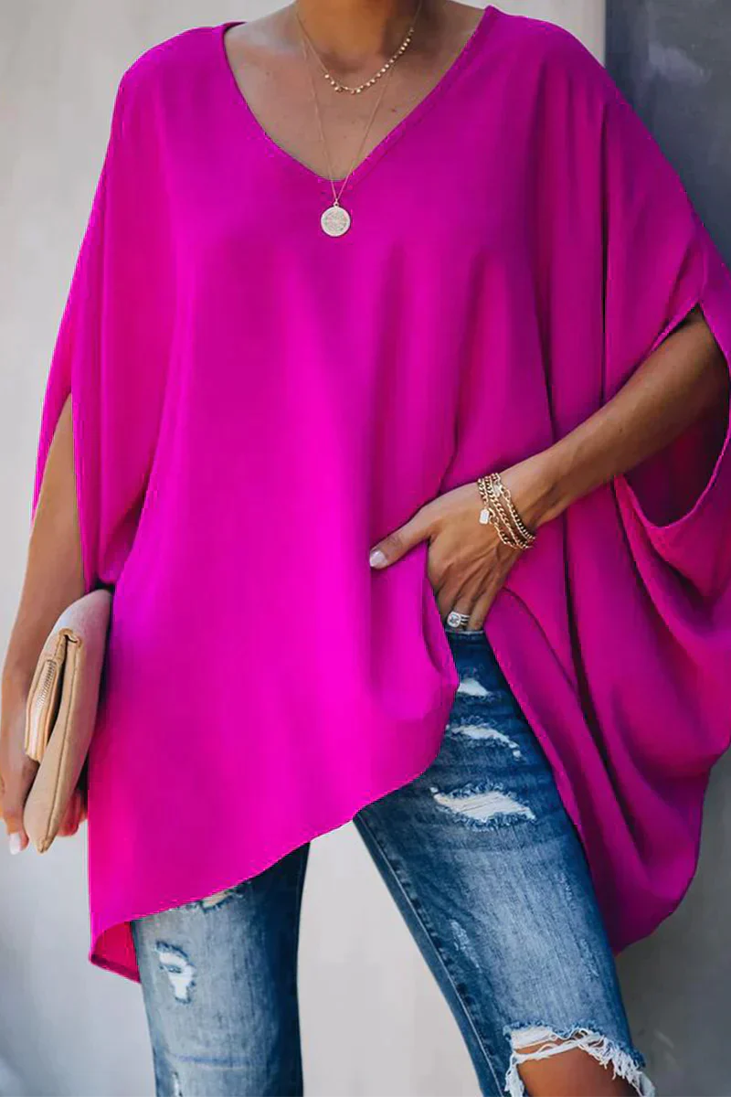 Lightweight women's blouse – oversized design, breathable fabric, for summer - Image 3