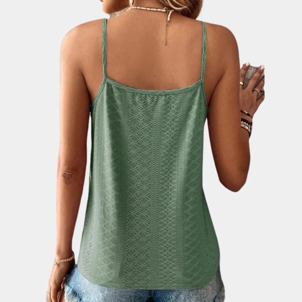 Lightweight women’s camisole top – V-neck, breathable polyester, for summer - Image 2
