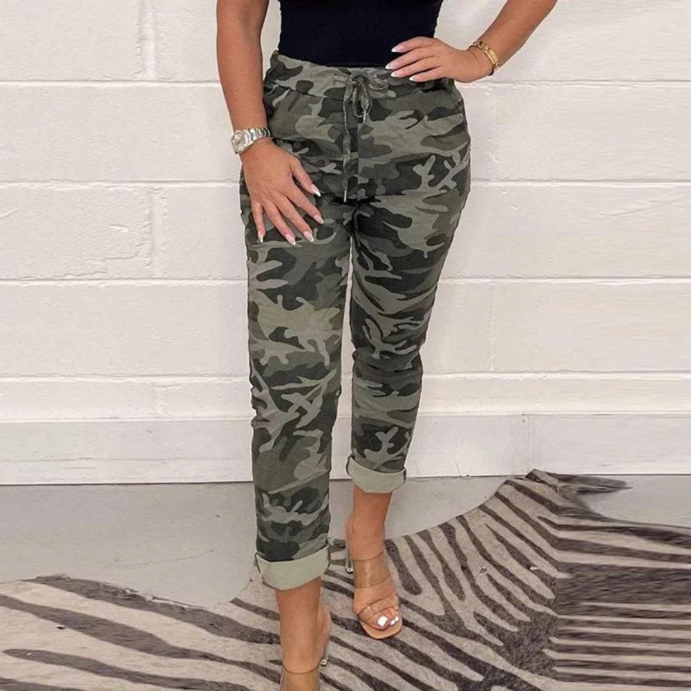 Lightweight women's camo joggers – comfortable camouflage design, cotton, for summer - Image 5