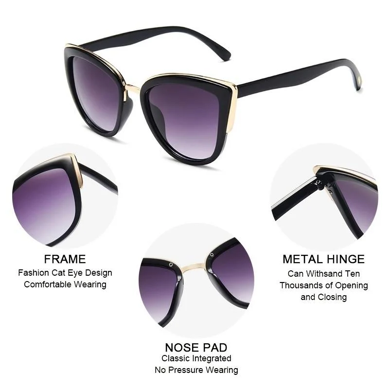 Lightweight women’s cat eye sunglasses – UV400 protection, trendy design, for summer 2025 - Image 7