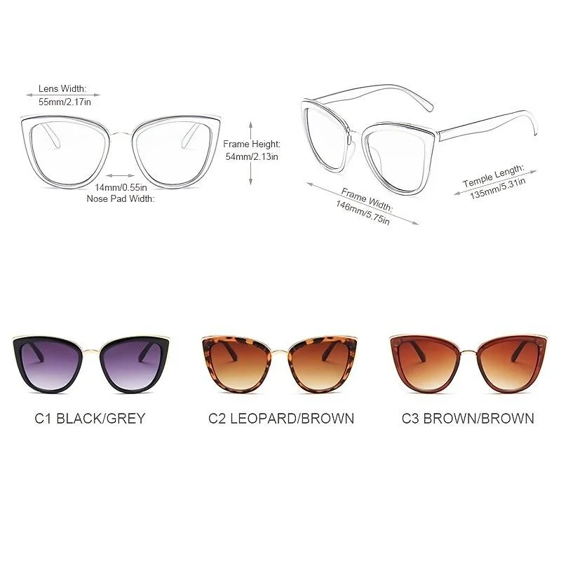 Lightweight women’s cat eye sunglasses – UV400 protection, trendy design, for summer 2025 - Image 8