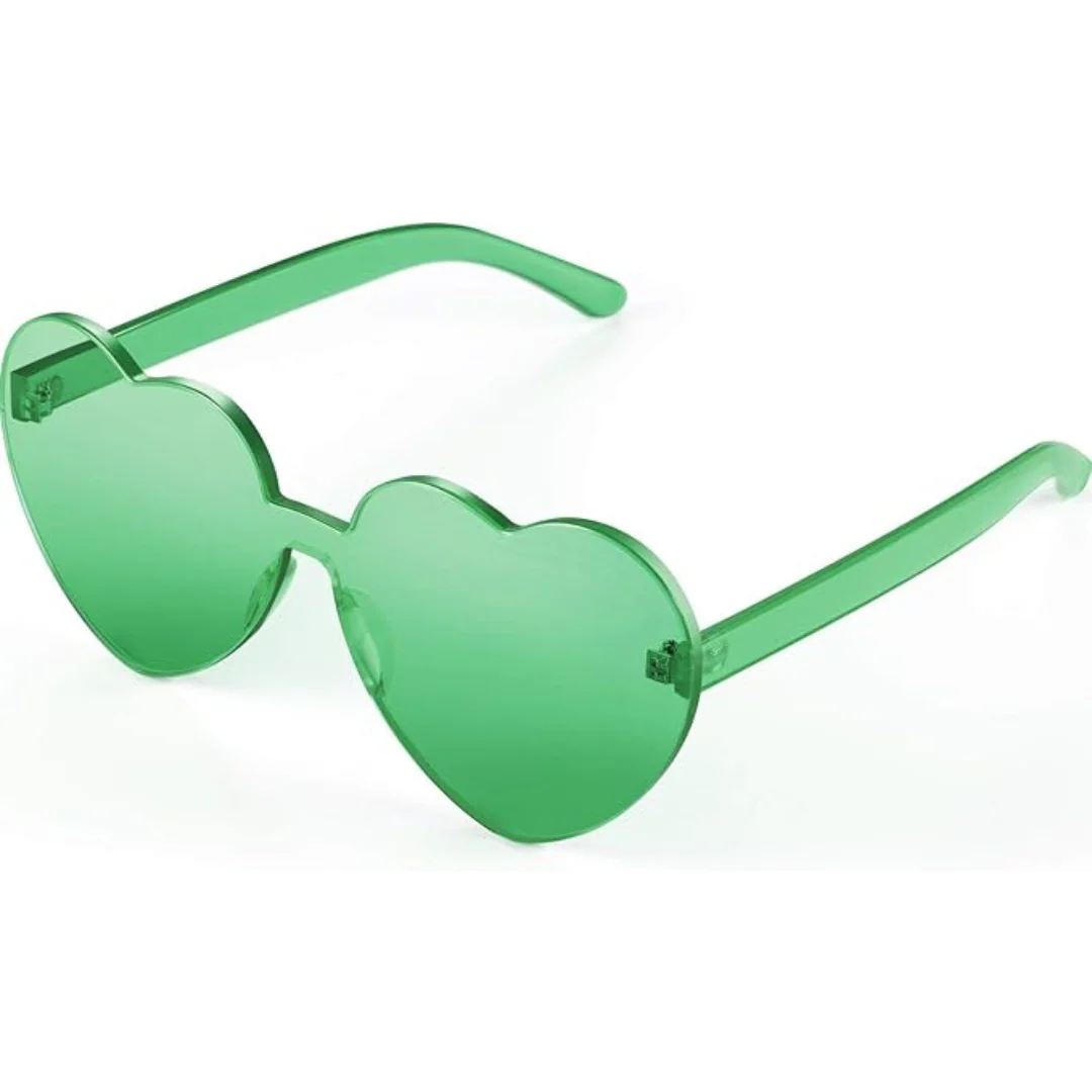 Lightweight women’s heart-shaped sunglasses – rimless design, transparent lenses, for summer festivals - Image 11