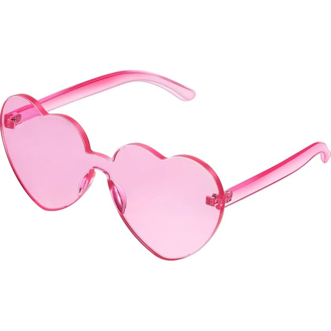 Lightweight women’s heart-shaped sunglasses – rimless design, transparent lenses, for summer festivals - Image 8